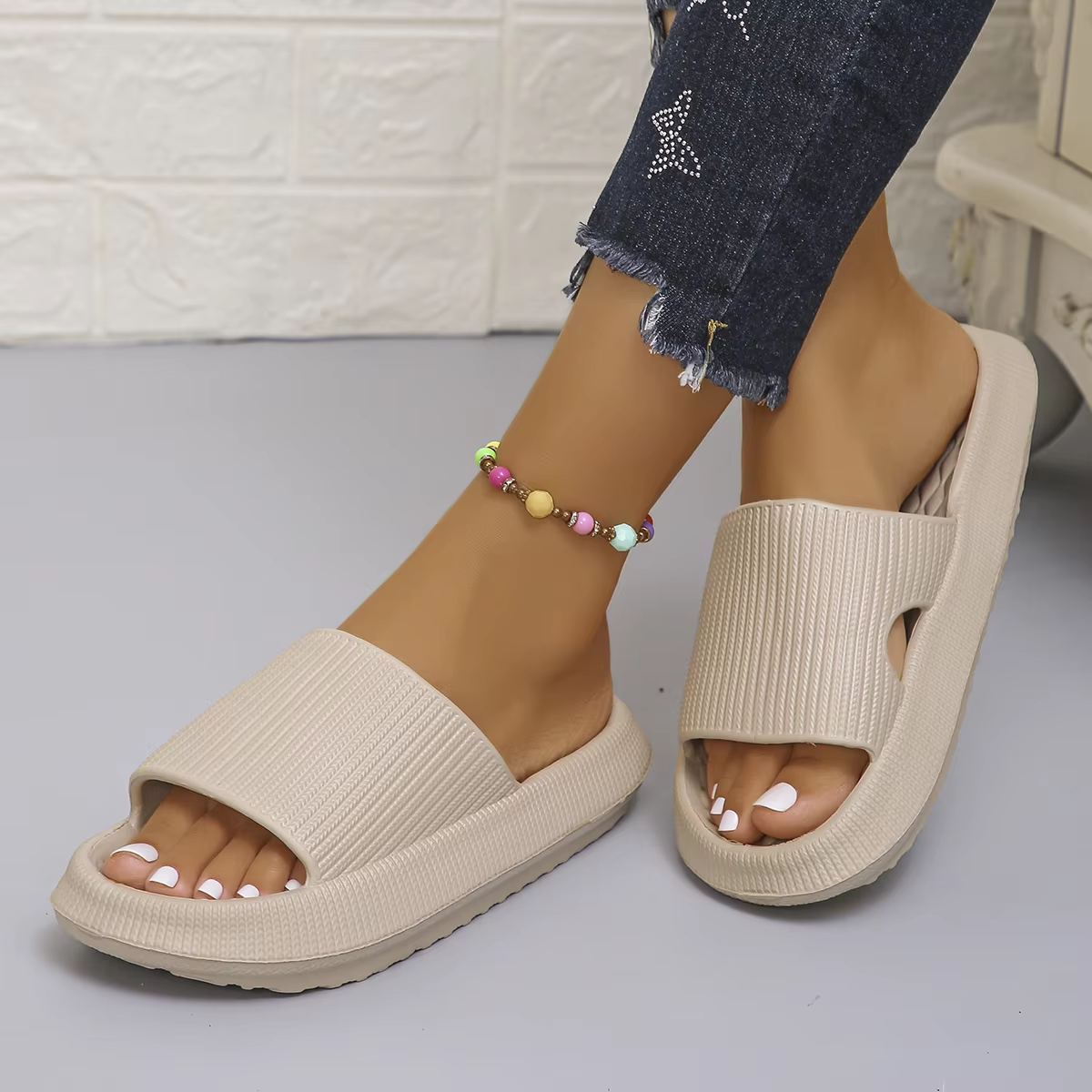 Thick Bottom Cloud Slippers Wo - Home Bath บทวิจารณ์และราคา