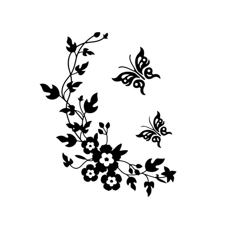 Butterfly Flower Vine Bathroom - Home Bathroom Wallpaper บทวิจารณ์และราคา