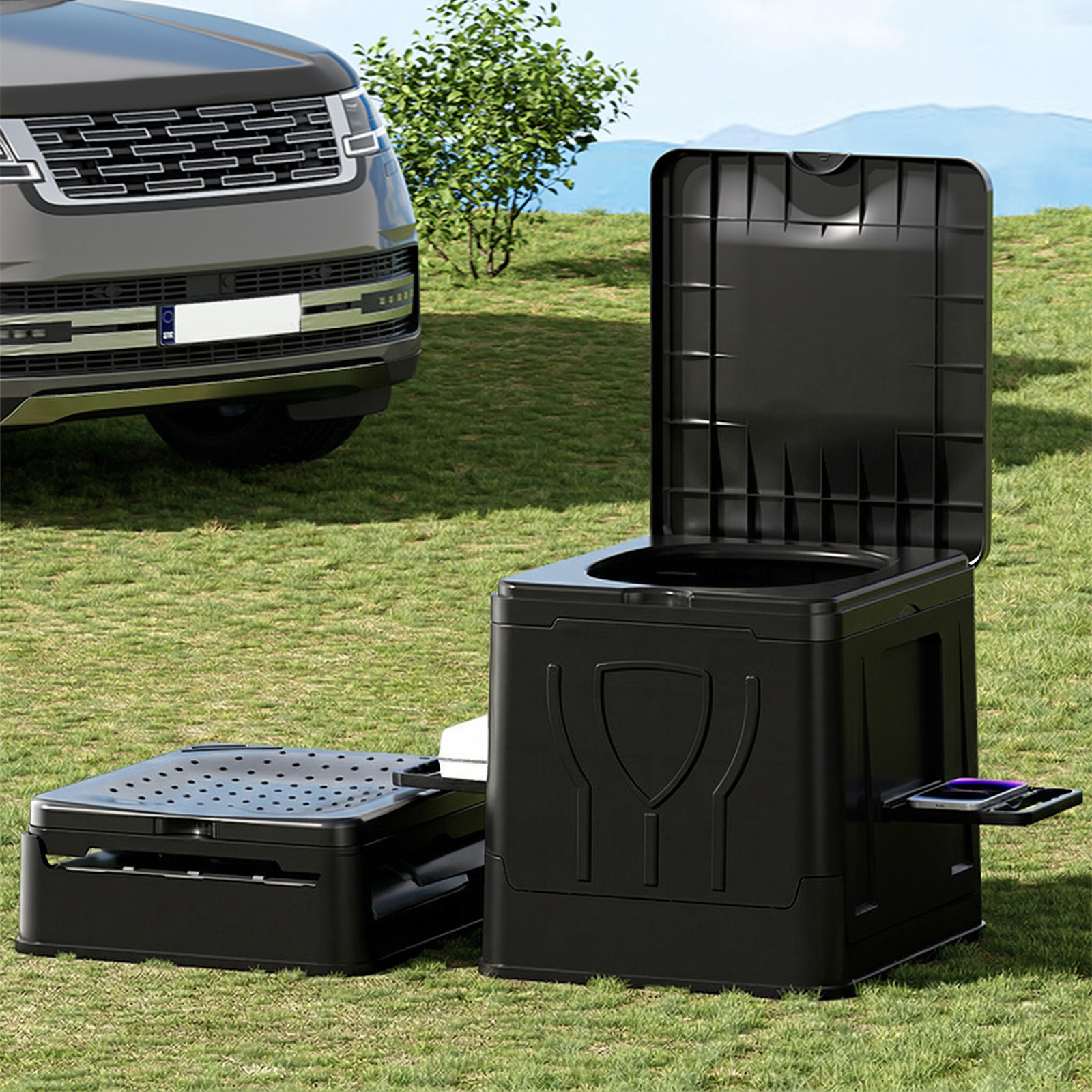 Camping Toilet, Portable Toile - Toilet Paper Holder บทวิจารณ์และราคา