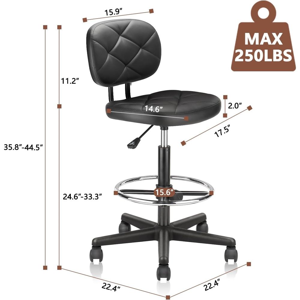 Adjustable Swivel Rolling Stoo - Home & Bathroom Building Products Pte Ltd Reviews บทวิจารณ์และราคา