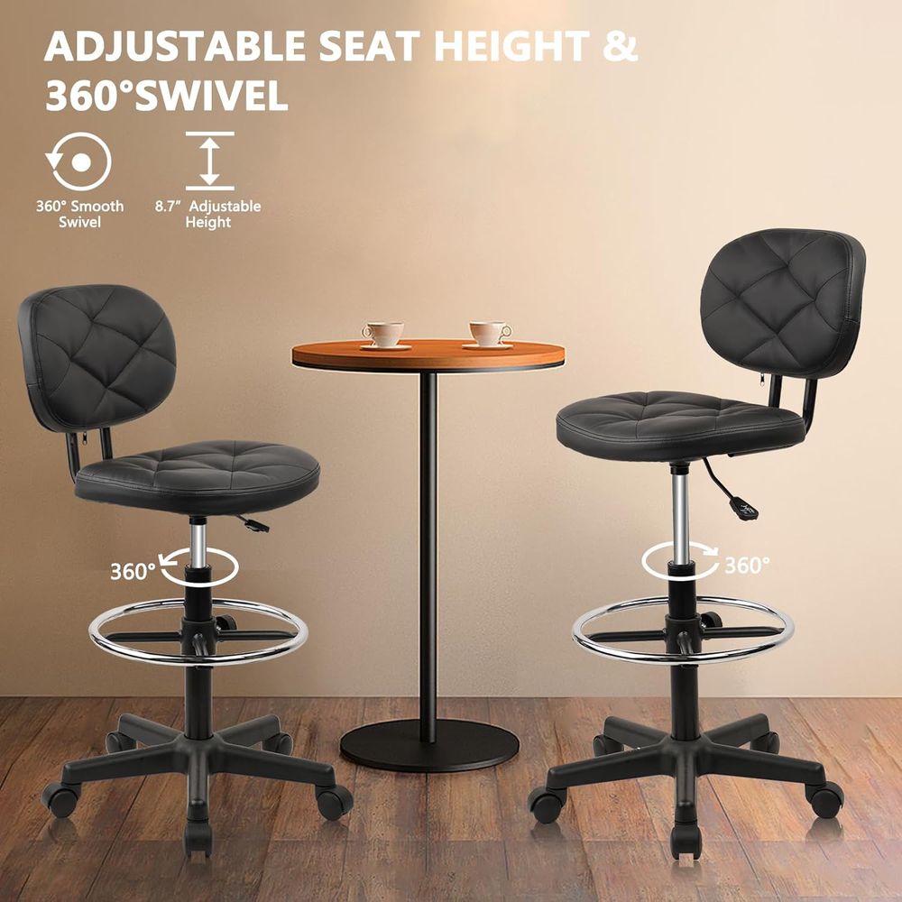 Adjustable Swivel Rolling Stoo - Home & Bathroom Building Products Pte Ltd Reviews บทวิจารณ์และราคา