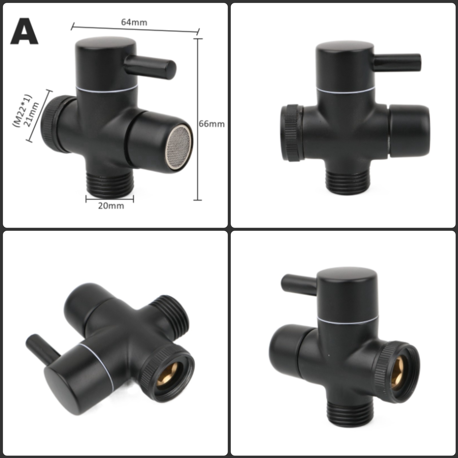 Black Brass Shower Arm Adapter - Home Kitchen Bathroom Marketing บทวิจารณ์และราคา