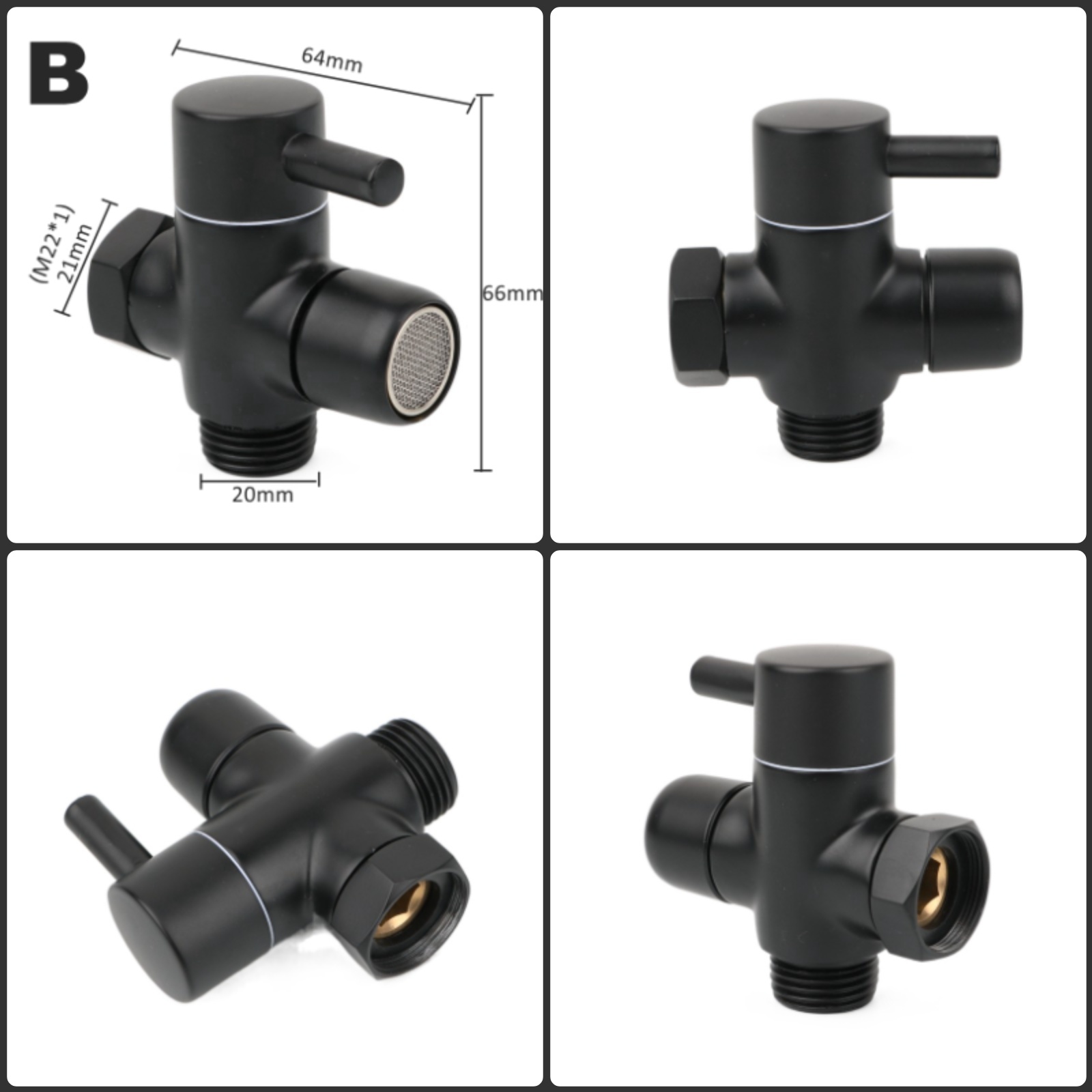 Black Brass Shower Arm Adapter - Home Kitchen Bathroom Marketing บทวิจารณ์และราคา