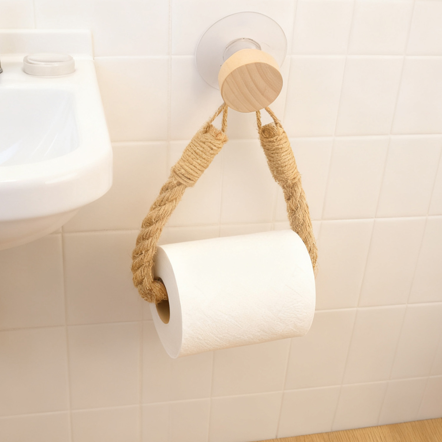 4/1pcs Nail-free Wooden Hook P - Home Bathroom Paper Towel Holder บทวิจารณ์และราคา