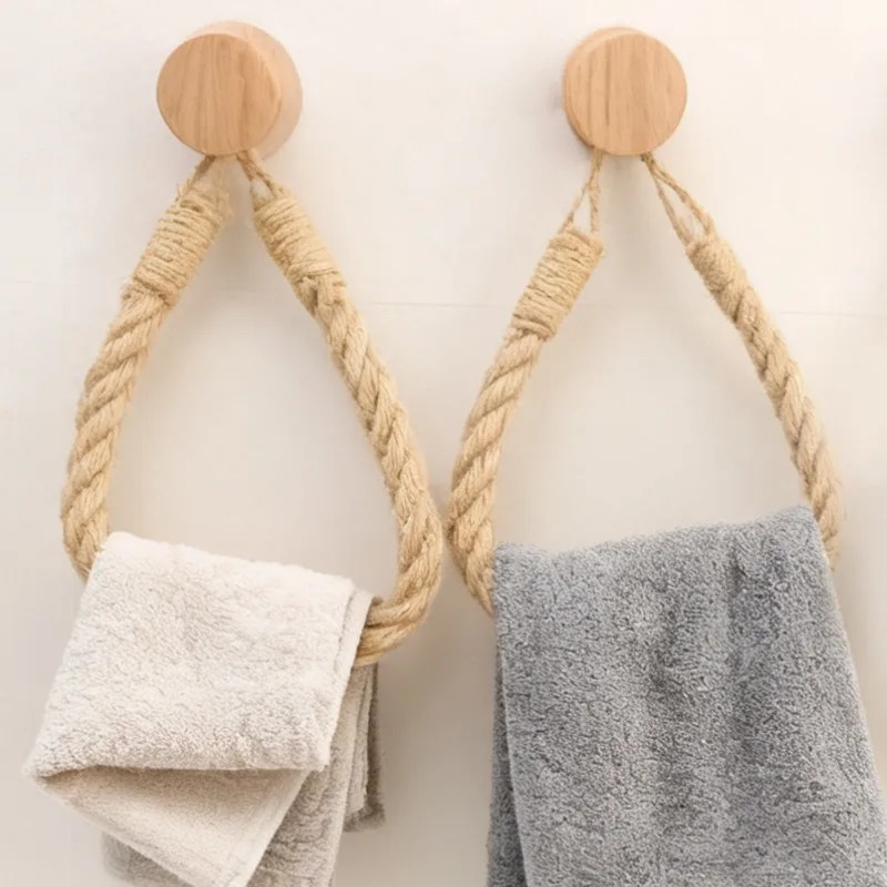 4/1pcs Nail-free Wooden Hook P - Home Bathroom Paper Towel Holder บทวิจารณ์และราคา