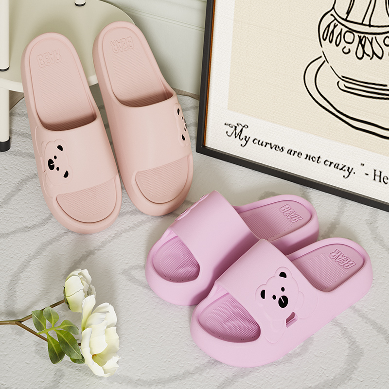 Slippers Bathroom Cartoon Bear - Home Bath บทวิจารณ์และราคา