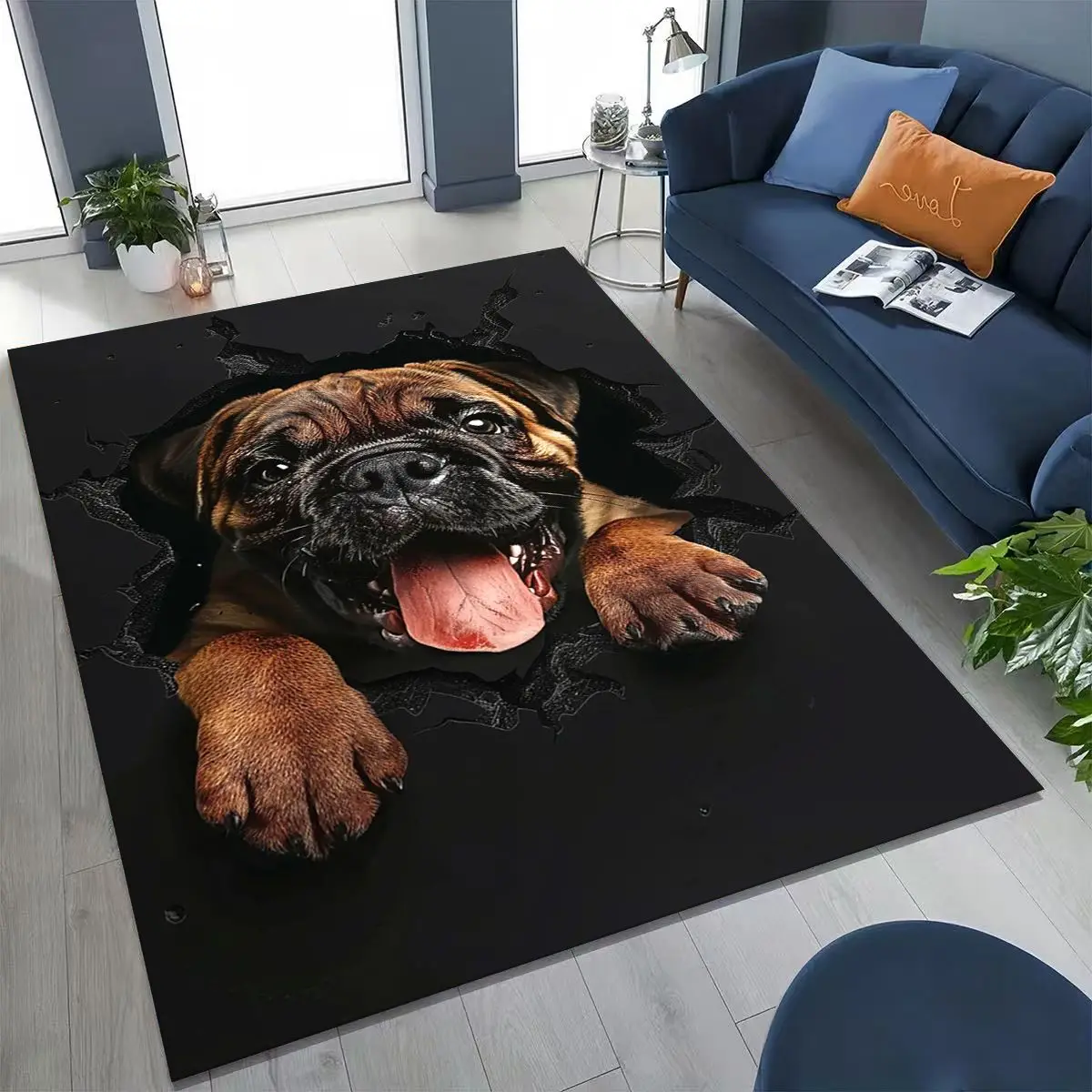 3D Illusion Breaking Wall Dog  - Home Bathroom Break บทวิจารณ์และราคา