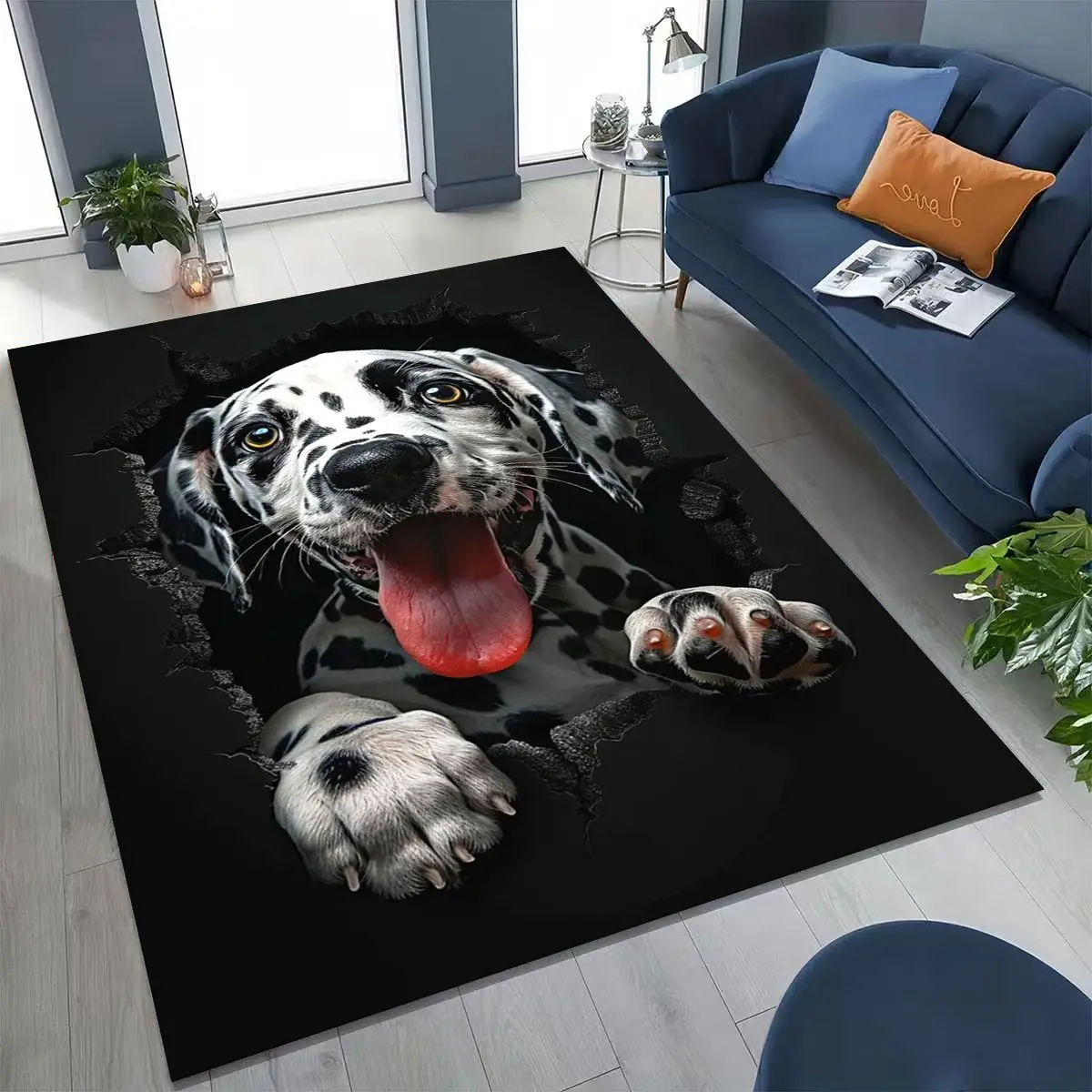 3D Illusion Breaking Wall Dog  - Home Bathroom Break บทวิจารณ์และราคา
