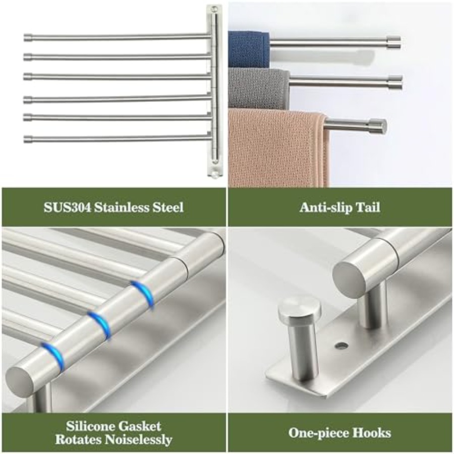 Swivel Towel Rack, SUS304 Stai - Towel Bar Stainless บทวิจารณ์และราคา