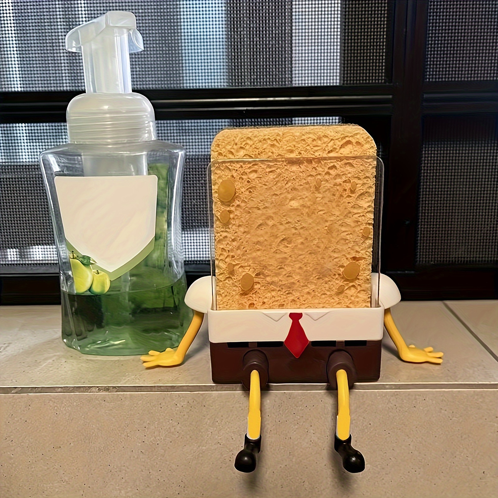 1pc Cartoon Sponge Drain Rack  - Home Kitchen Bathroom Marketing บทวิจารณ์และราคา