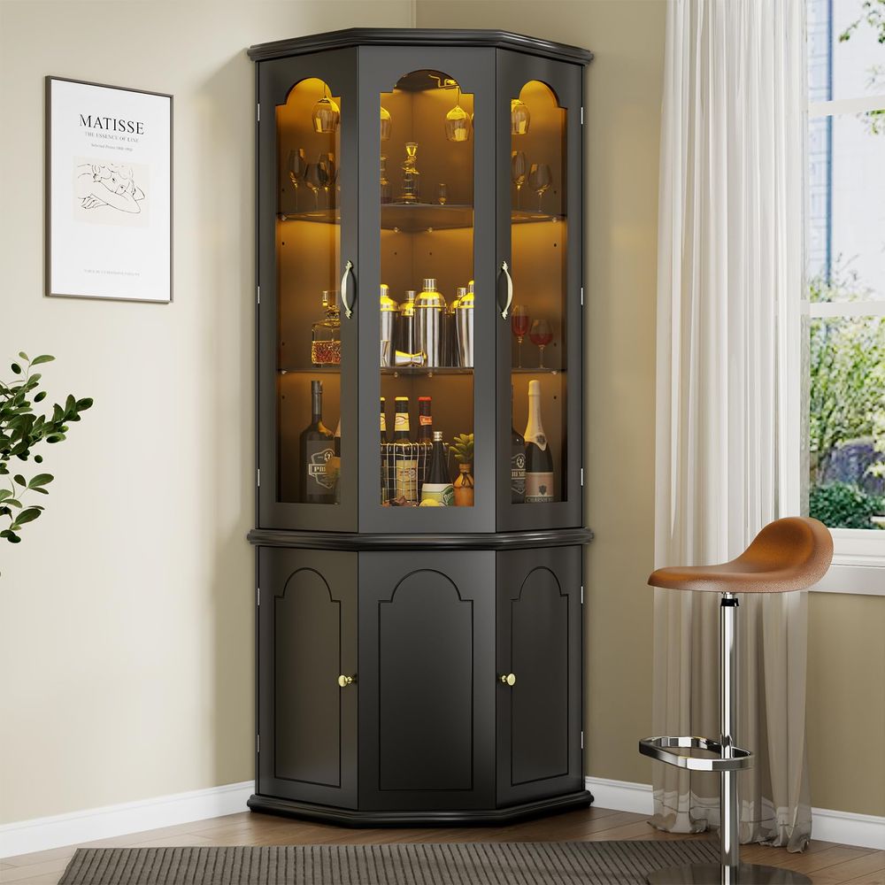 Corner Bar Cabinet w LED Light - Home & Bathroom Building Products Pte Ltd Reviews บทวิจารณ์และราคา