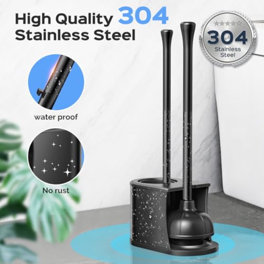 Toilet Plunger and Brush Set:  - Plunger Toilet บทวิจารณ์และราคา
